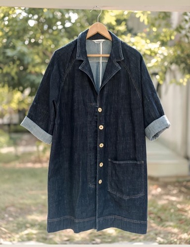 Toast denim chore coat long - coat,