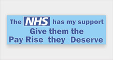 NHS pay rise support sticker