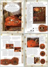 Crowns & Coronets #31-34 Stitch & Stencil - Needlecraft Magic 2 Page Pattern