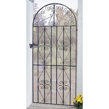 WROUGHT IRON METAL GARDEN SIDE GATE Watling B 2ft6-3ft4
