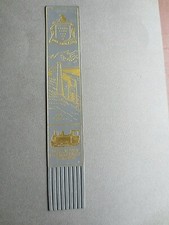 Leather BOOKMARK NEWQUAY Cornwall Lappa Valley Steam Railway Loco Tin Mine GREY 
