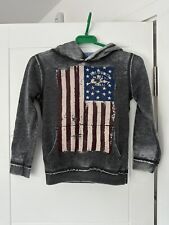 Boys Minoti Grey Acid Wash Cotton Blend Hoodie Age 7-8 Years