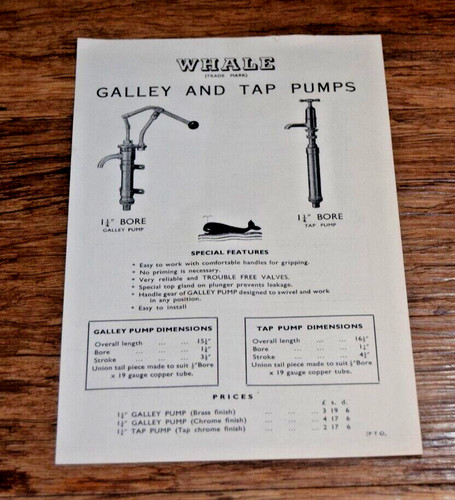 Whale non choke brass - whale, pump