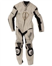 ARLEN NESS Mens Motorcycle Graphic Jumpsuit IT 48 Medium White Colourblock OZ03