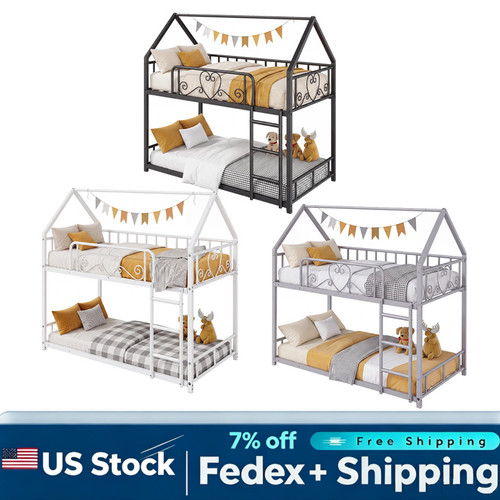 Twin over metal bunk - twin,