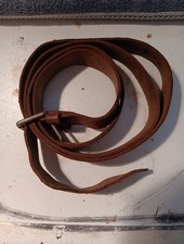 Long 64” Vintage used Belt luggage Strap Leather UK.. old 3cm Wide