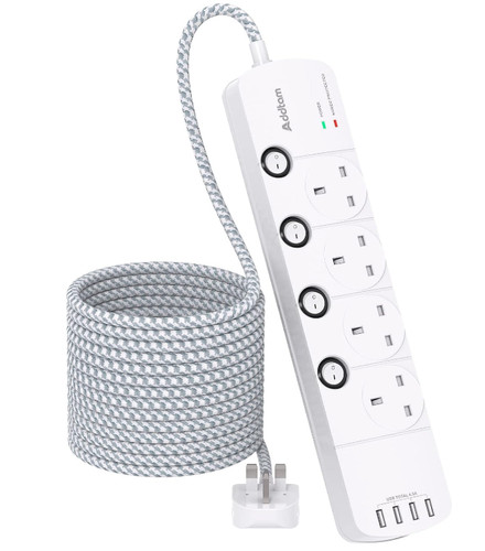 Addtam extension lead 4 - 1.8m,