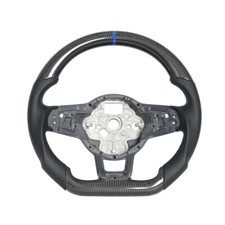Real Carbon Fiber Steering Wheel for VW Golf MK7 7.5 Polo GTI R 2013–2020 Blue