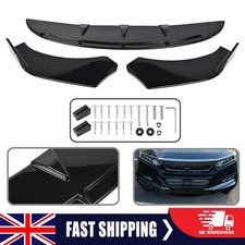 Glossy Black Car Front Bumper Protector Lip Spoiler Splitter Body Kit Universal*