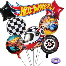8 Pcs Hot Wheels Foil Balloons