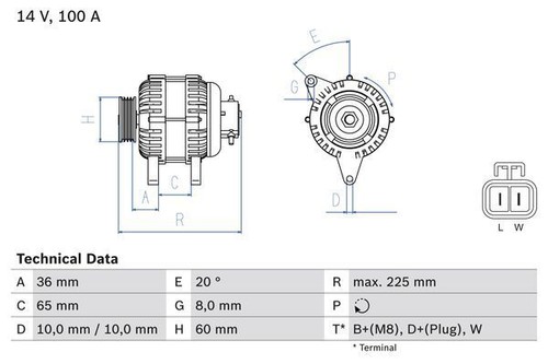 Bosch alternator for vauxhall - alternator,