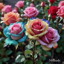 1 Bag Rose Seeds Multi Coloured Rose Flower Seeds Home Garden Plant UK