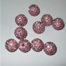 10X ROUND SHAMBALLA CRYSTAL PAVE CLAY DISCO BALL BEADS 6mm 8mm 10mm 12mm 14mm B3