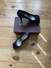 Women's Alberto Zago Purple & Aubergine  4 Inch Suede & Patent Leather Heels