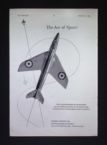 Original 1953 advert hawker - original,