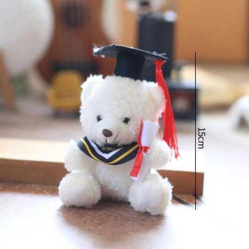 Cute brown bear plush keychain - bear,