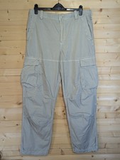 Next Men's Light Beige Cotton Cargo Trousers 36L