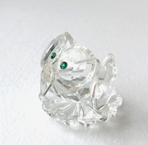 Crystal owl ornament faceted - crystal,