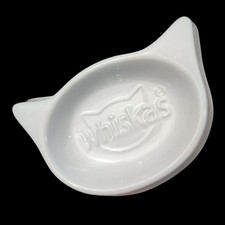 Whiskas Branded Ceramic White Cat Kitten Food Water Dish Bowl (22cm) Feeder Dry