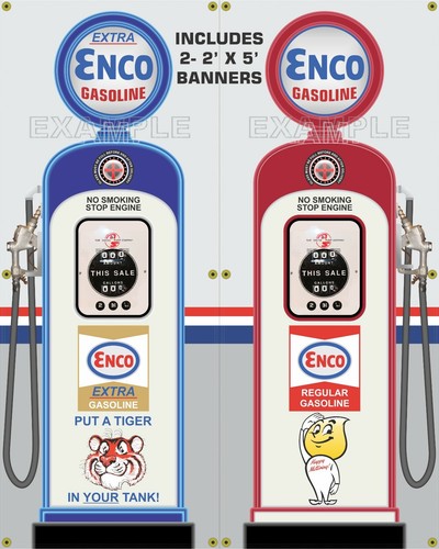 Enco gas pump wayne 50s - enco, style