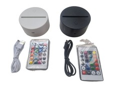 LED 3D Lamp Base For Acrylic Night Panel Cable Remote Holder