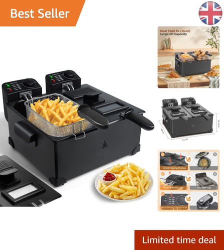 Electric deep fryer dual - fryer,