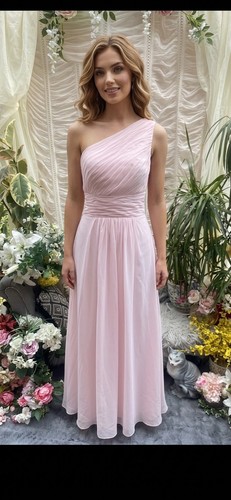 Maxi dress light - pink, pleated