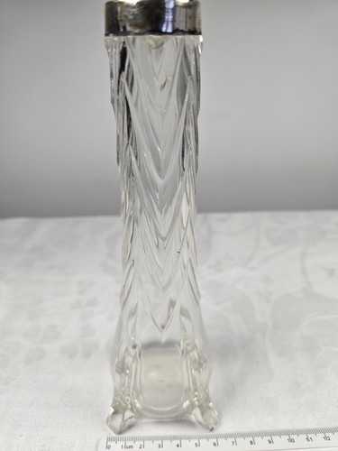 Antique silver collared glass - antique,