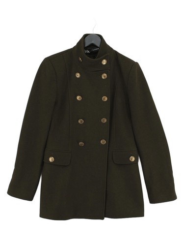 Zara men coat green wool - zara,