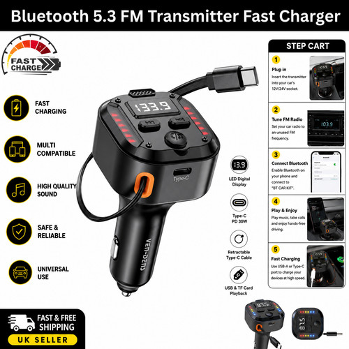 80w bluetooth car - 5.3, fm