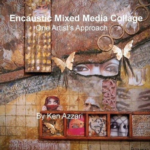 Encaustic mixed media collage - encaustic,