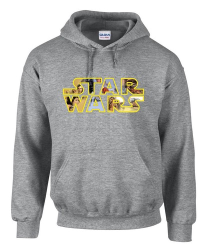 Star wars logo grey hoodies - star,