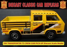 VW TRANSPORTER T3 CREW-CAB PICK-UP ROADS SERVICE LIVERY 1:62 SCALE DIECAST MODEL