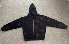 Unknown Cross Rhinestone Zip