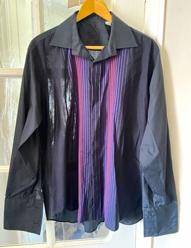 Rocola mens dress shirt black - rocola,