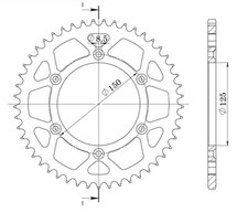 Steel Crown Step 520 Teeth 45 for KTM Adventure 790 2019-2024