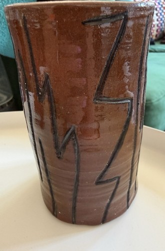 Mid century earthenware vase - mid,
