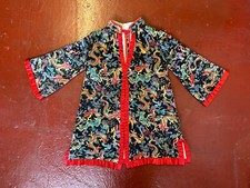 1960s vintage girls oriental chinese dragon pyjama top Age 10-11