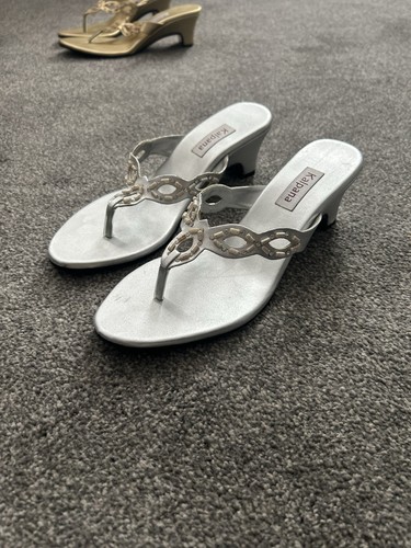 Kalpana silver thong sandals - kalpana,