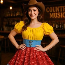 Dress Size ML Square Dance