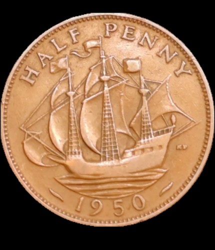 Penny 1950 george vi - 1/2, no