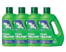 4 X Elsan Organic Toilet Fluid 2 Litres Caravan and Camping Toilet Cleaner