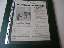 FERGUSON  ELECTROMATIC HAMMERMILL BROCHURE  ............. ORIGINAL SALES LEAFLET