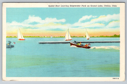 C1940s speed boat edgewater - boat,