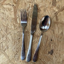 Set Of Cutlery - 1 Knife, 1 Fork, 1 Spoon - Stainless Steel, Restaurant Quality