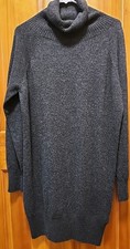 Celtic & Co. Women's Sweater Dress Charcoal  Gray Size Large 100% Lambswool