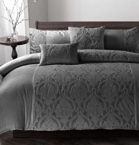 Damask velvet jacquard duvet - damask,
