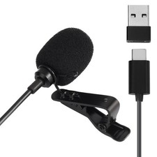 Lavalier Lapel Mic Mini Clip-on Condenser Microphone for Apple Android - MCP150