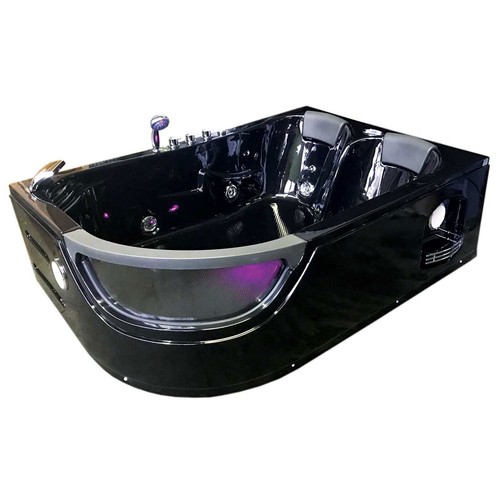 Orion black jetted bathtub - black,