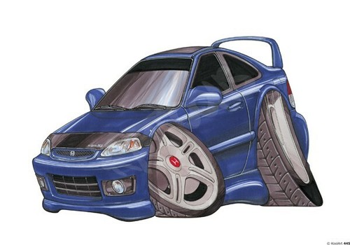 Honda civic sti - sti, blue